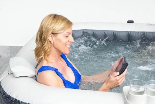 Бассейн СПА (196х196x71см) "Greystone Deluxe" 1098л, квадратный, аэромассаж 1 шт/упак 28452 - фото 4